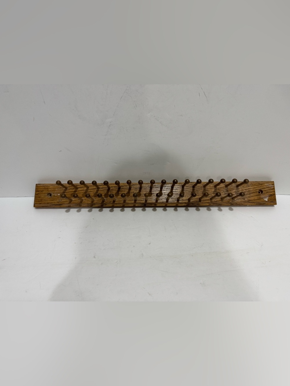 Vintage Long Wooden Tie / Belt Rack